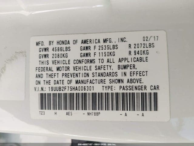 2017 ACURA TLX ADVANCE PACKAGE 6