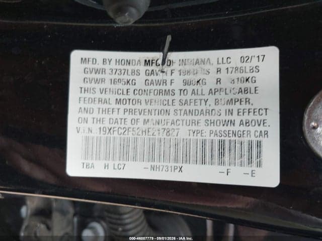 2017 HONDA CIVIC LX 9
