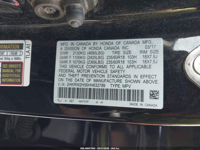 2017 HONDA CR-V EX 9