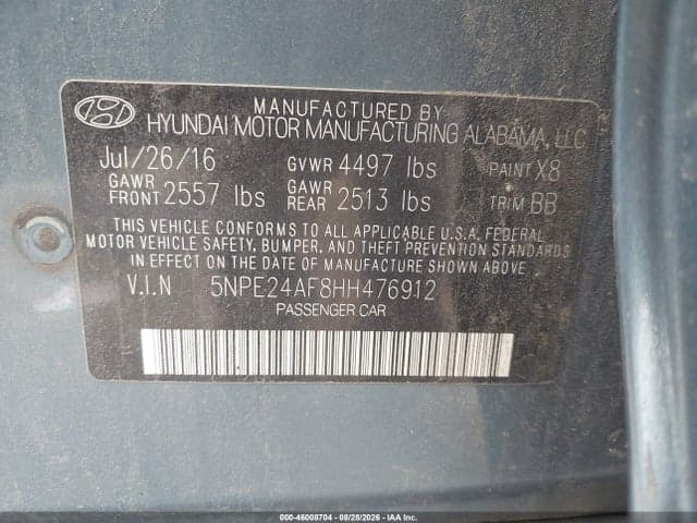 2017 HYUNDAI SONATA SE 9