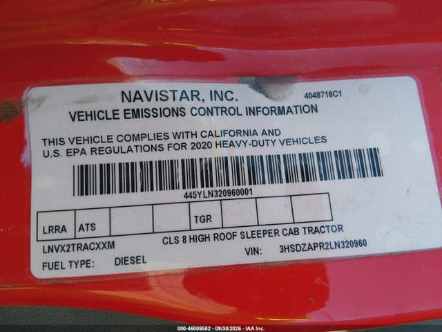 2020 INTERNATIONAL LT 8