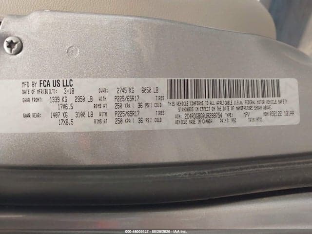 2018 DODGE GRAND CARAVAN SE 9