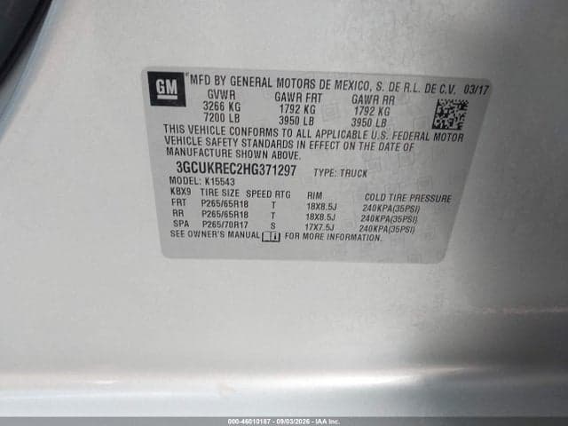 2017 CHEVROLET SILVERADO 1500 LT 9