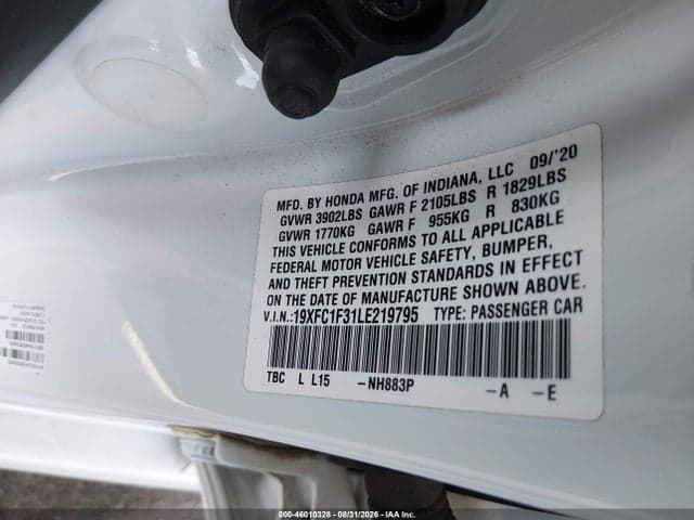 2020 HONDA CIVIC EX 9