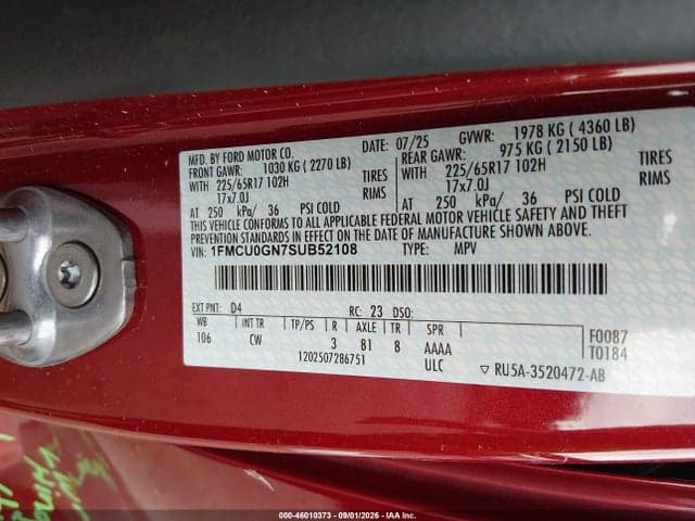 2025 FORD ESCAPE ACTIVE 9