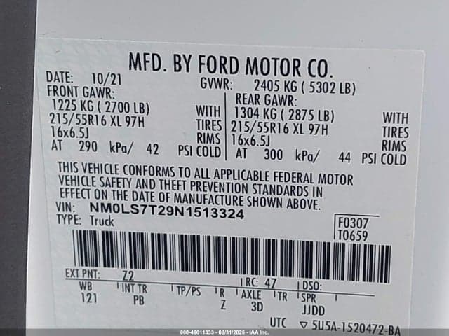 2022 FORD TRANSIT CONNECT XLT 9