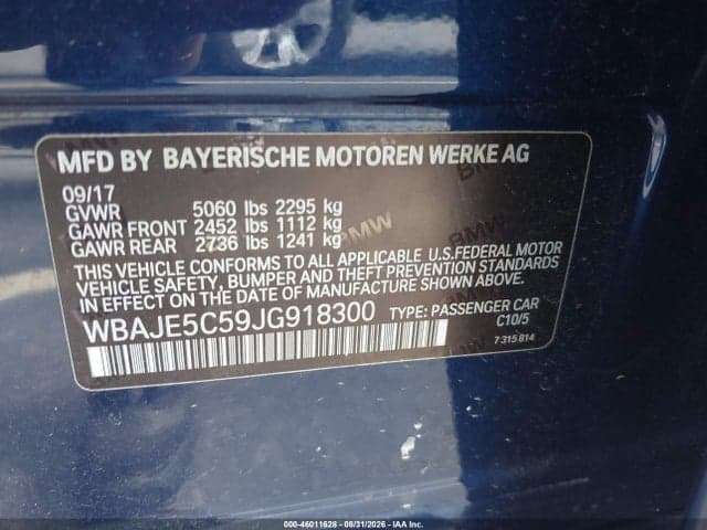 2018 BMW 540I 9