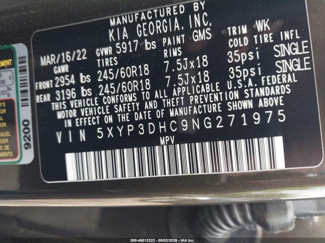 2022 KIA TELLURIDE EX 9