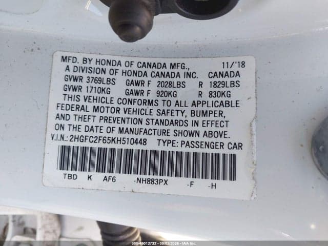 2019 HONDA CIVIC LX 9