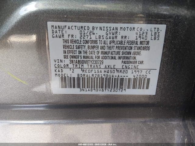 2026 NISSAN SENTRA SR 9