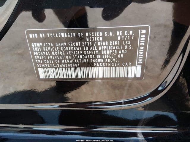 2017 VOLKSWAGEN JETTA 1.4T S 9