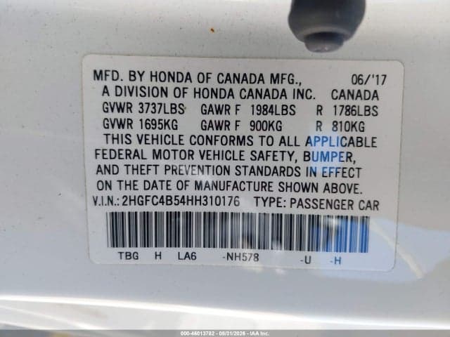 2017 HONDA CIVIC LX 9