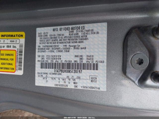 2021 FORD MUSTANG ECOBOOST PREMIUM 9