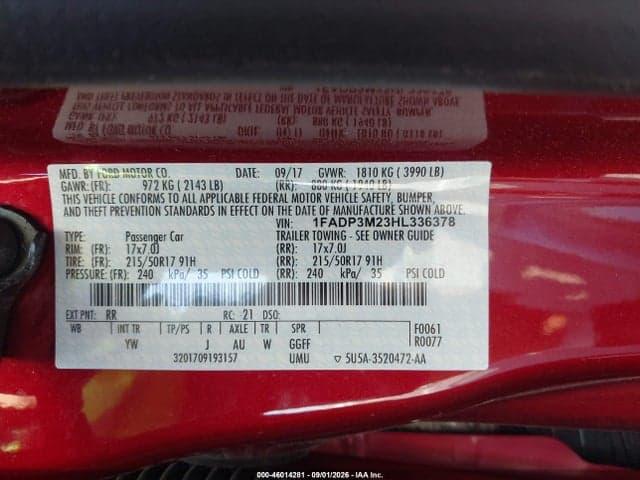 2017 FORD FOCUS SEL 9