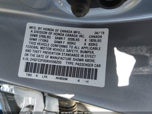 2019 HONDA CIVIC LX 9