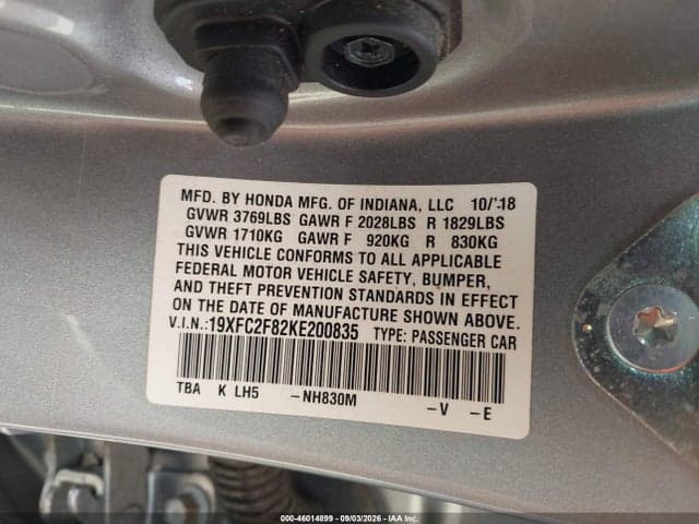 2019 HONDA CIVIC SPORT 9