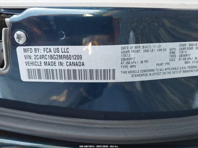 2021 CHRYSLER PACIFICA TOURING L 9