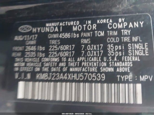 2017 HYUNDAI TUCSON SE 10