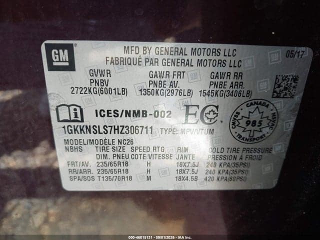 2017 GMC ACADIA SLE-2 9
