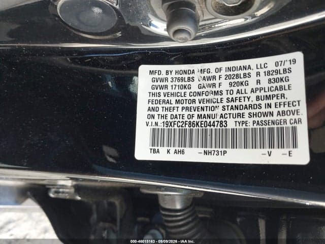 2019 HONDA CIVIC SPORT 9