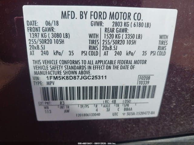 2018 FORD EXPLORER XLT 9
