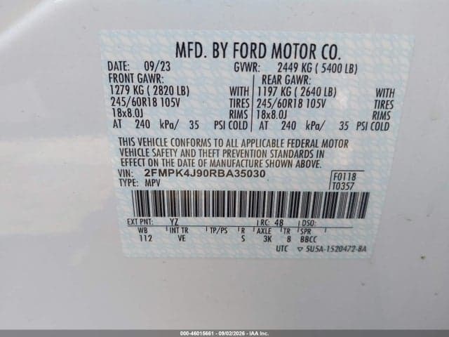 2024 FORD EDGE SEL 9