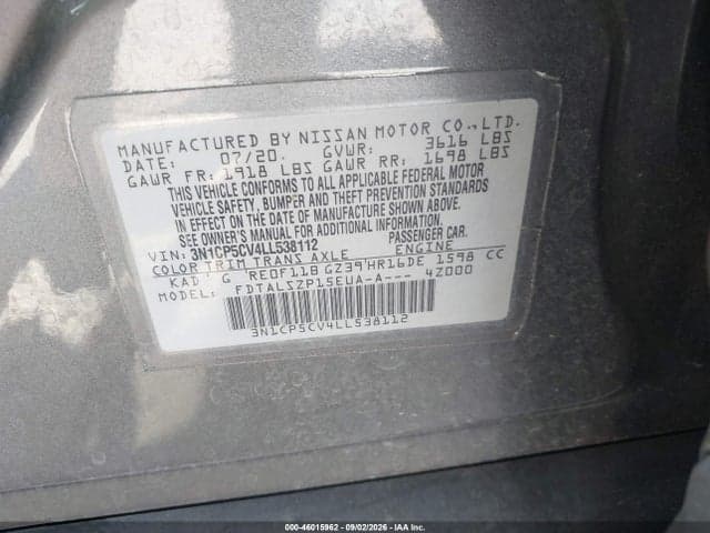 2020 NISSAN KICKS SV XTRONIC CVT 9