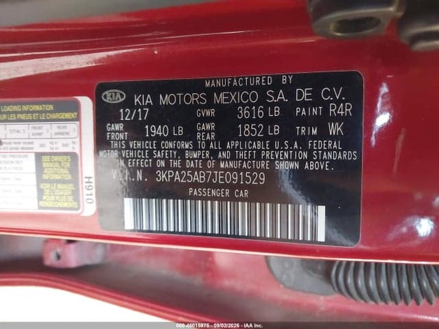 2018 KIA RIO S 9