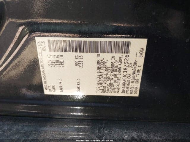 2018 NISSAN MAXIMA 3.5 SL 9