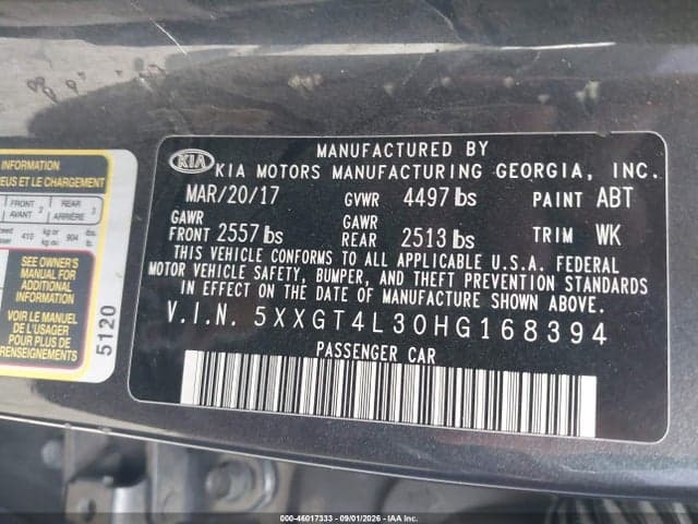 2017 KIA OPTIMA LX 9