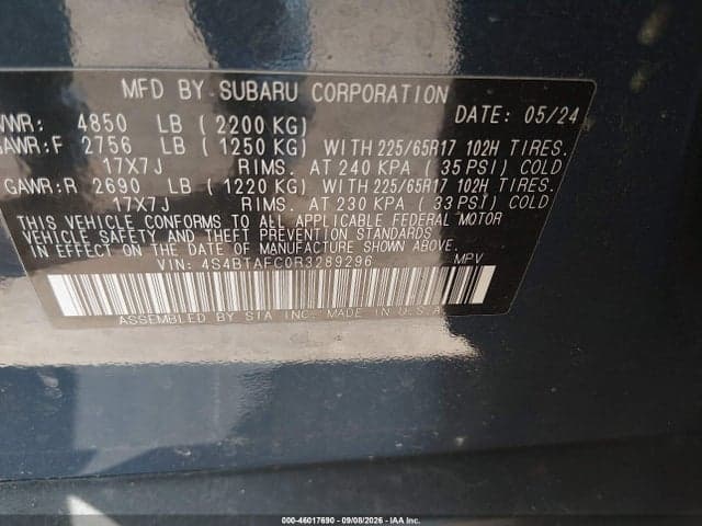 2024 SUBARU OUTBACK PREMIUM 9