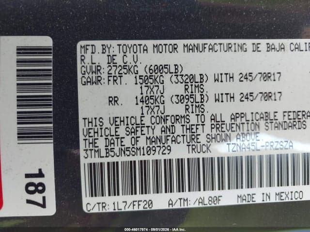 2025 TOYOTA TACOMA SR5 9