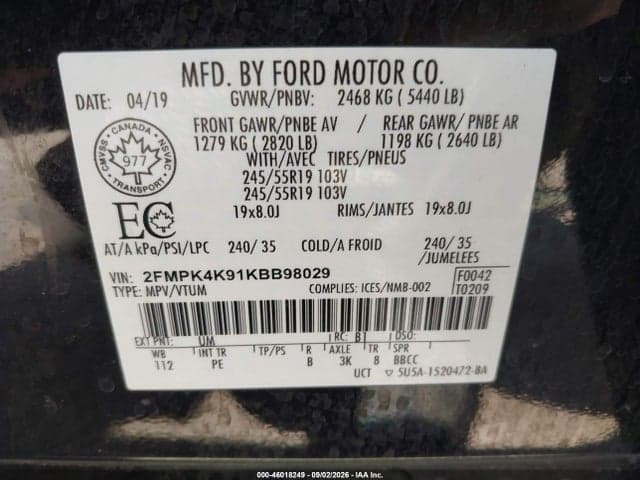 2019 FORD EDGE TITANIUM 9