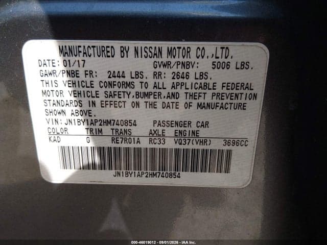 2017 INFINITI Q70 3.7 9