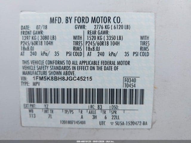 2018 FORD EXPLORER 9