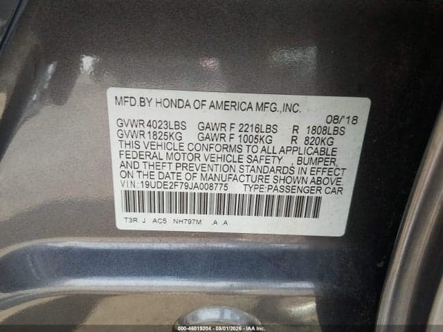 2018 ACURA ILX PREMIUM PACKAGE/TECHNOLOGY PLUS PACKAGE 9