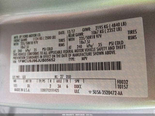 2018 FORD ESCAPE TITANIUM 9