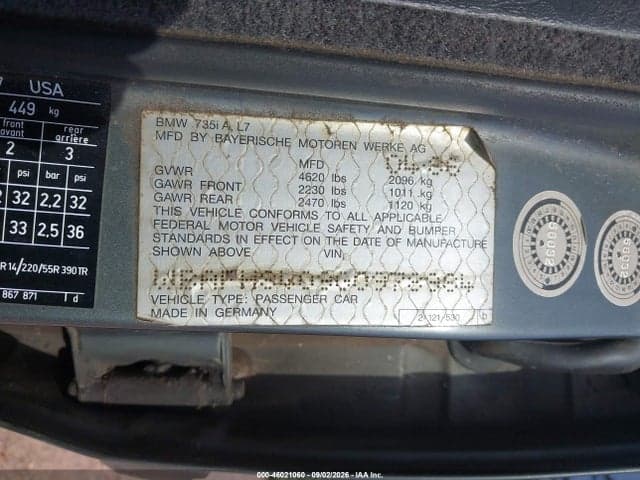 1986 BMW 735 I AUTOMATIC 8
