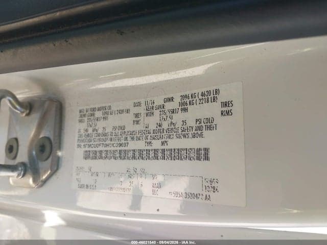 2017 FORD ESCAPE S 9