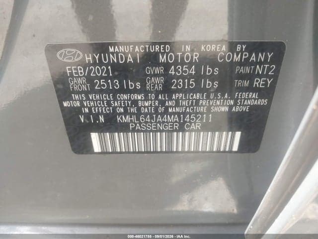2021 HYUNDAI SONATA SEL 9