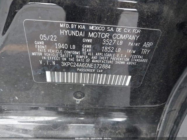 2022 HYUNDAI ACCENT SE 9
