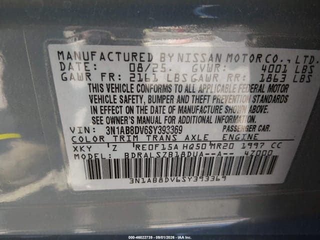 2025 NISSAN SENTRA SR 9
