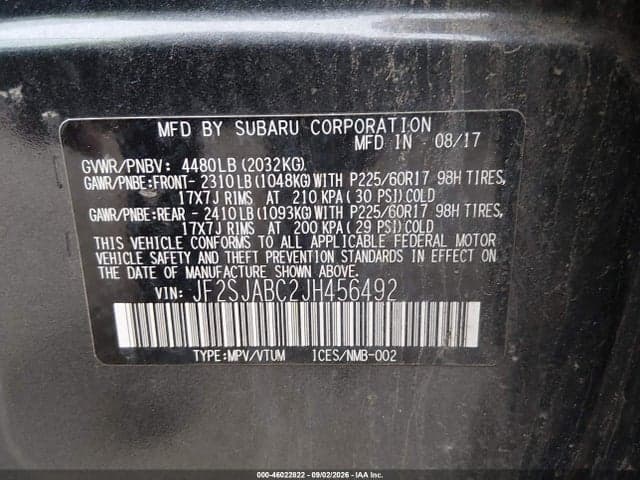 2018 SUBARU FORESTER 2.5I 9