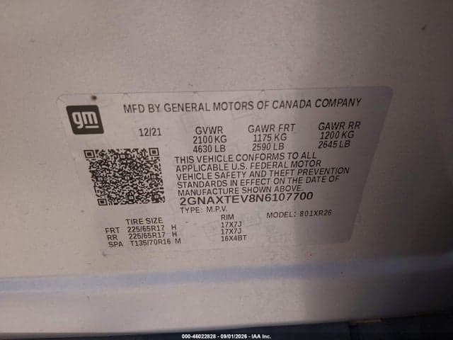 2022 CHEVROLET EQUINOX AWD 2FL 9