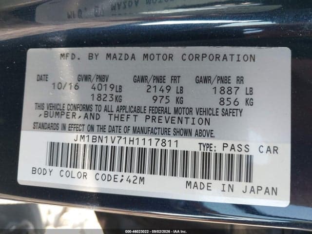 2017 MAZDA MAZDA3 TOURING 9