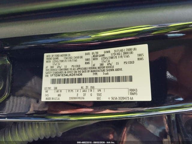 2020 FORD F-150 XLT 9