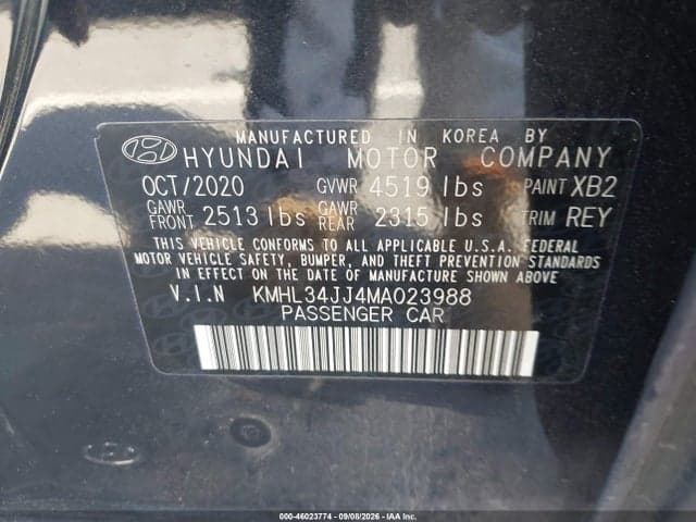 2021 HYUNDAI SONATA SEL 9