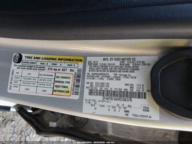 2017 FORD FUSION HYBRID SE 9