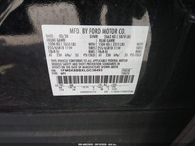 2020 FORD EXPLORER 9