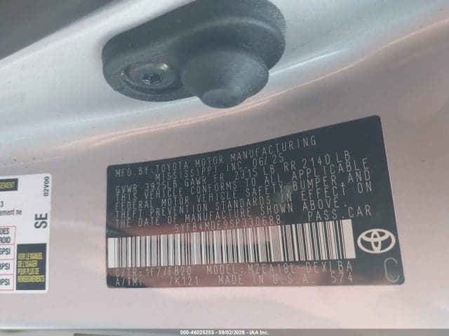 2025 TOYOTA COROLLA LE 9